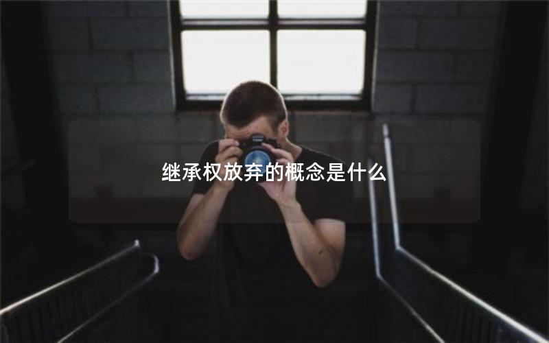 继承权放弃的概念是什么